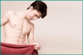 Pain in a man of a man with prostatitis