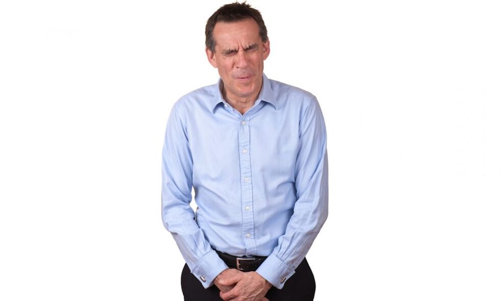 Pain in the groin area with prostatitis