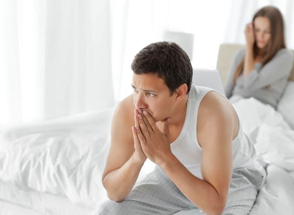 a man with reduced potency due to prostatitis